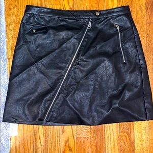 Black faux leather Skirt